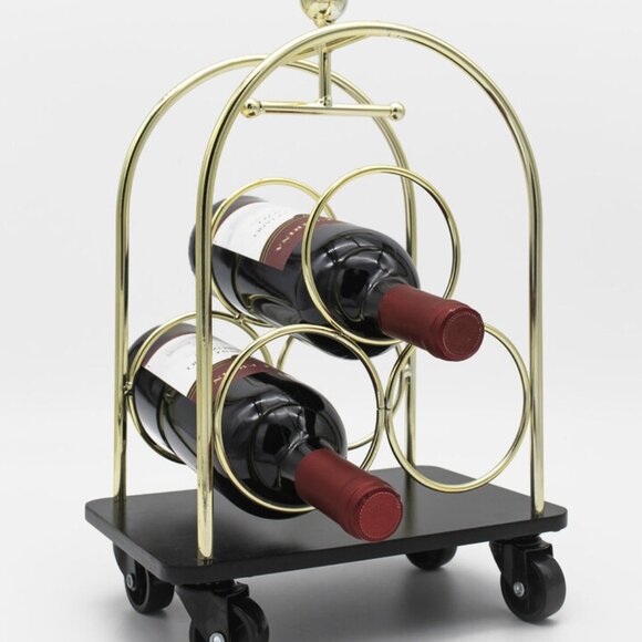 Godinger Dining Godinger Luggage Cart 3 Bottle Wine Rack Poshmark